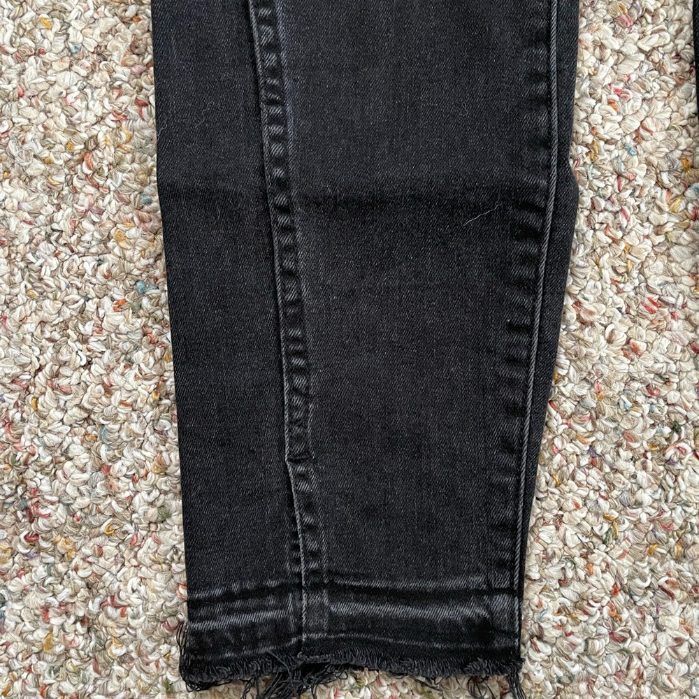 Black Frayed Hem Jeans - Picture 4 of 6